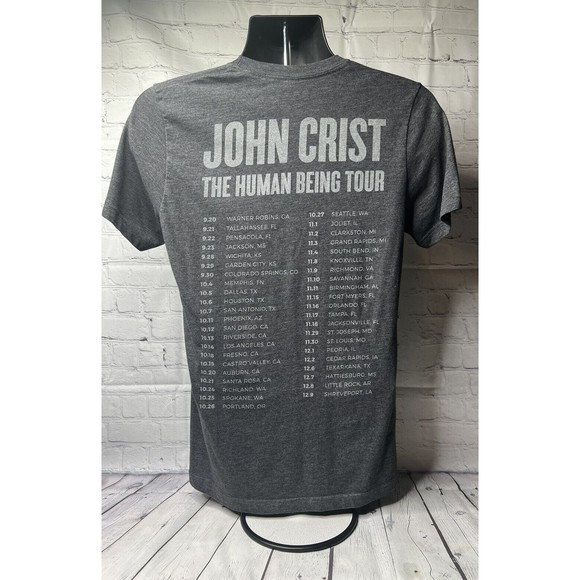 JOHN CRIST The Human Being Tour Gray Concert Canvas T-Shirt Size Medium - Picture 2 of 8